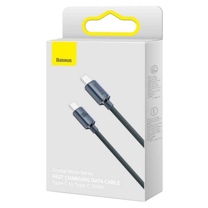 CABO USB-C (M) P/ USB-C (M) 1M 100W BASEUS CINZENTO