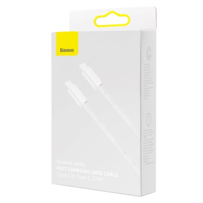 CABO USB-C (M) P/ USB-C (M) 1M 100W BASEUS BRANCO