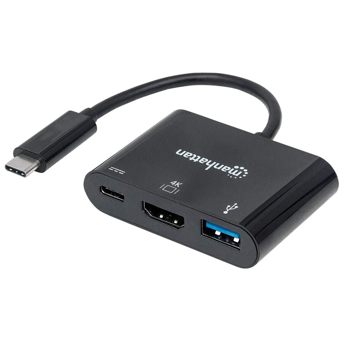 DOCK. USB-C (3-IN-1) HDMI (F),USB-A (F),USB-C(F) MANHATTAN PRETO