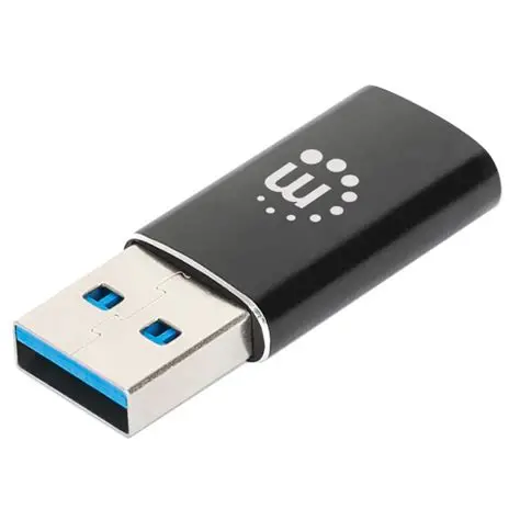 ADAPT USB-A (M) PARA USB-C (F) MANHATTAN