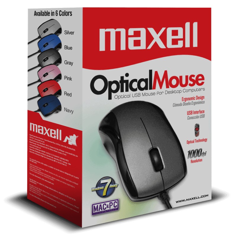 MOUSE MAXELL OPTICAL USB 101 BLK 347005