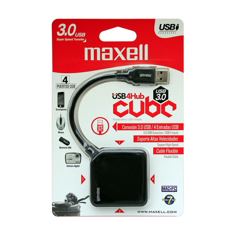 HUB MAXELL USB 3.0 430 4-PORT  347645
