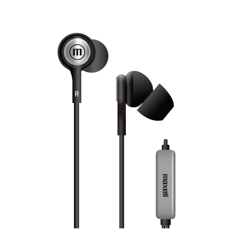 IN-EAR MAXELL EB STEREO W/MIC BLK 348120