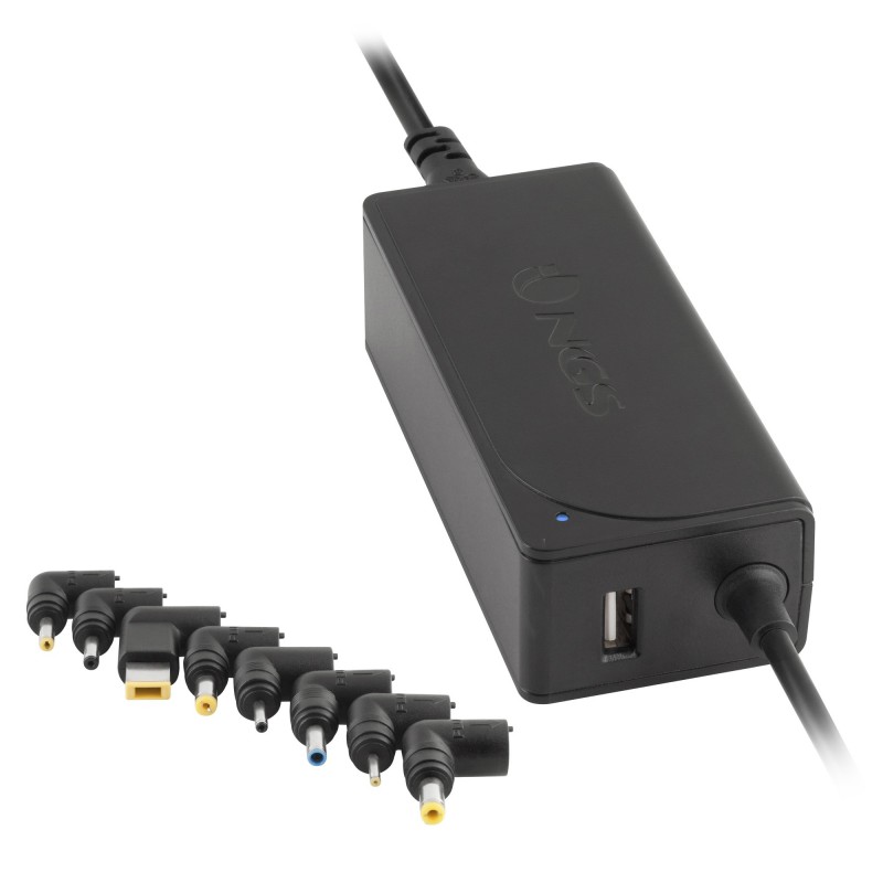 TRANSFORMADOR UNIVERSAL NGS P/ PORTÁTIL 45W 8 CONECTORES