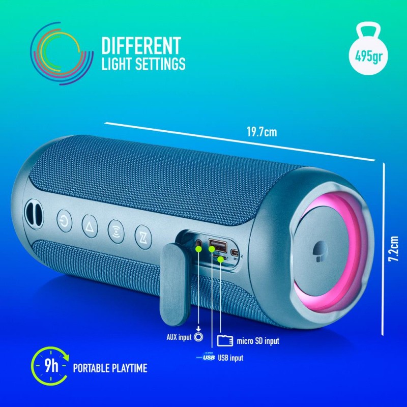 COLUNA NGS PORTÁTIL ROLLERFURIA2 30W AZUL