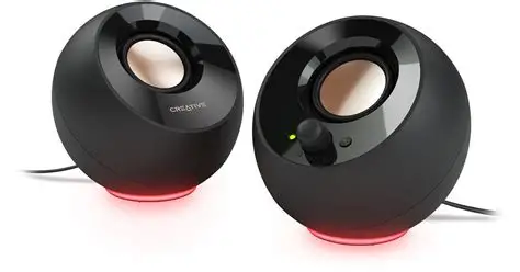 COLUNA CREATIVE 2.0 PEBBLE SE USB-C RGB PRETO