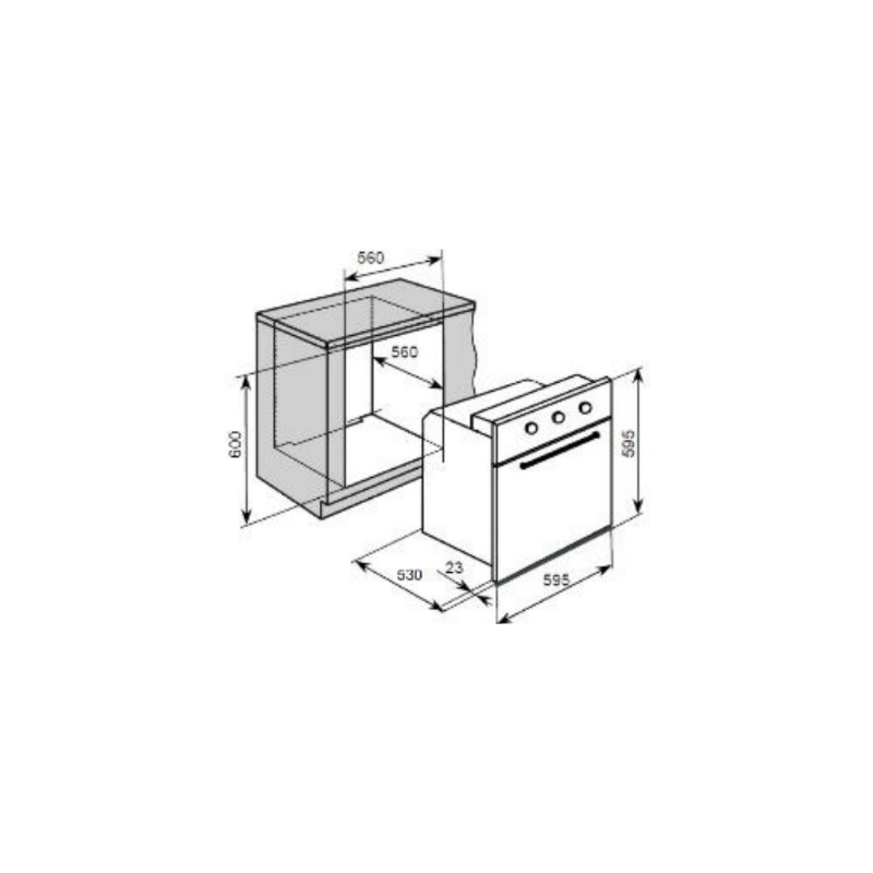 GD B-IN FORNO ELÉTRICO FLAMA 7 FUNÇÕES VENTILADO 9106FL