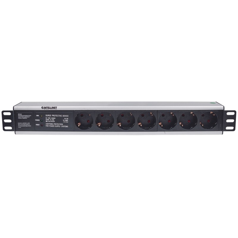 PDU RACKMOUNT 1U 8 GERMAN TYPE 3M INTEL C/ PROTEÇÃO