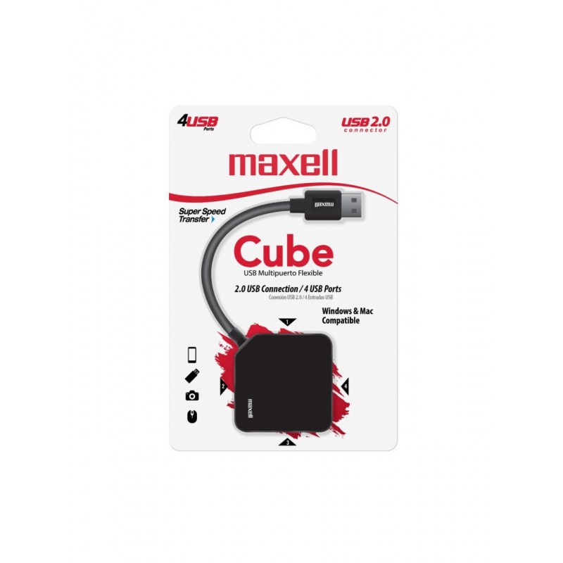 HUB MAXELL CUBE 4-PORT USB 2.0 347644