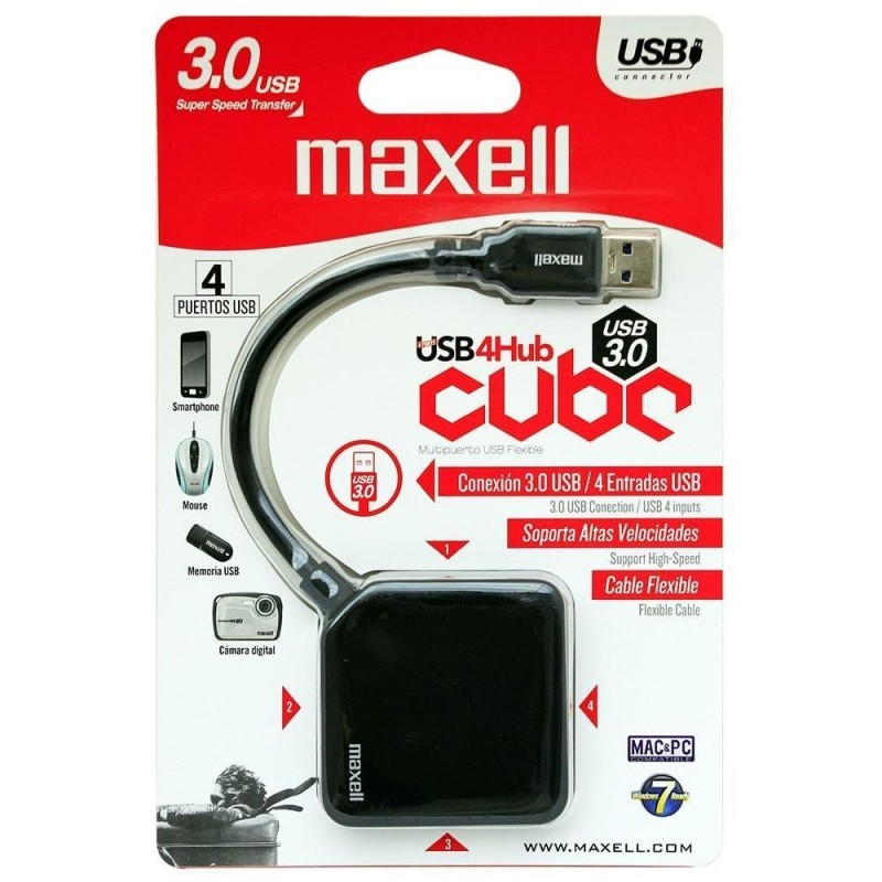 HUB MAXELL USB 3.0 USB-C 4-PORT  347646