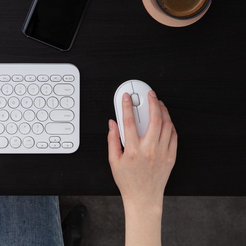 MOUSE LOGITECH WIFI PEBBLE M350 BRANCO