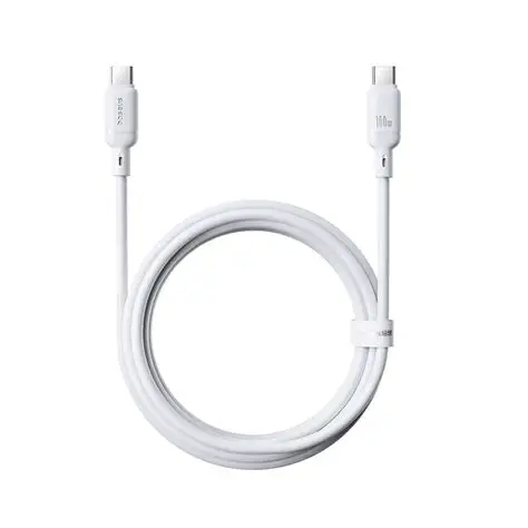 CABO BASEUS SILKY FC CABLE TYPE-C TO TYPE-C 100W 2M WHITE