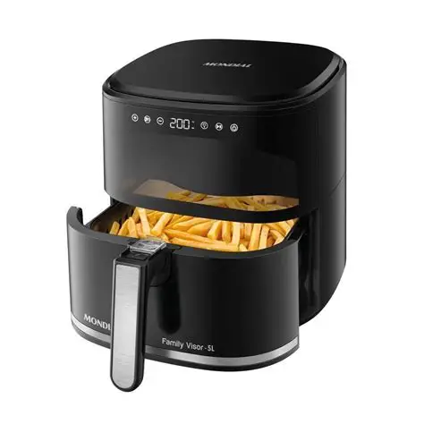 PD FRITADEIRA SEM ÓLEO BERKLAYS AIR FRYER 5L PRETO