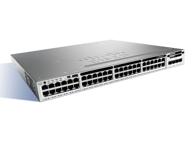 Catalyst C3850-48T Switch Layer 3 - 48 * 10/100/1000 Ethernet ports - IP service - managed- stackable