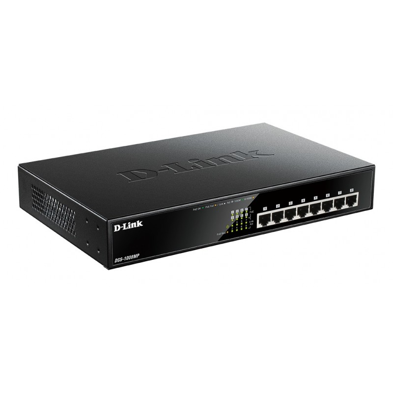 SWITCH 8 DLINK 10/100/1000 S/GESTÃO MAX POE 125W