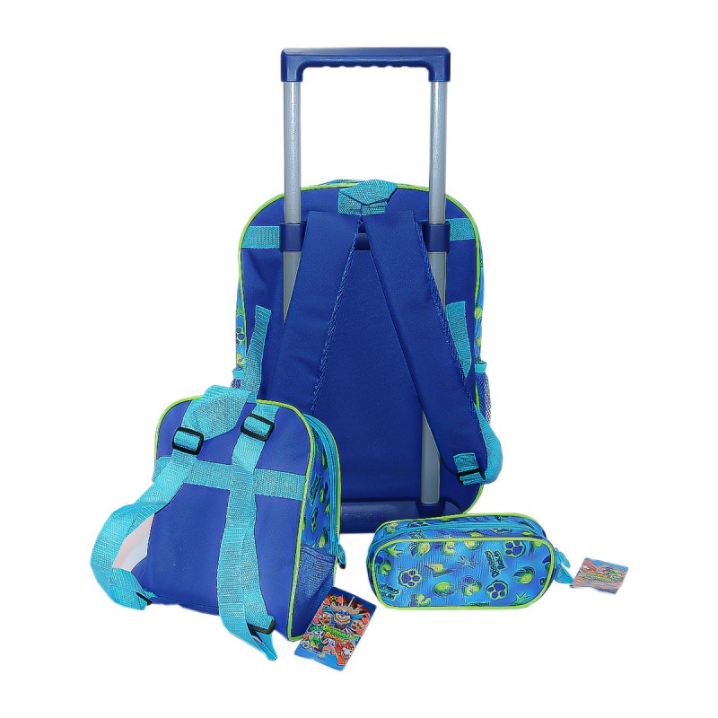 .ME TROLLEY MOCHILA DOGS RADICAIS + LANCHEIRA + ESTOJO RED