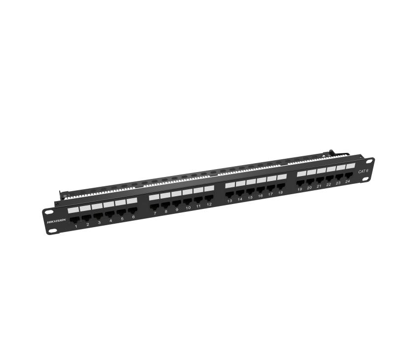 Cat6 Unsheilded 24-port Patch Panel, 1U