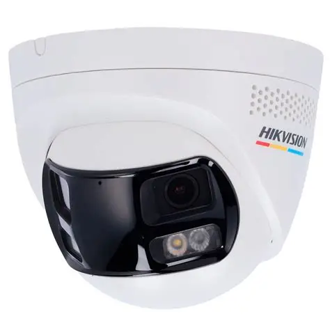 6 Mp Dual Lens Stitched Wide Angle Colorvu With Smart Hybrid Light Fixed Turret Network Camera