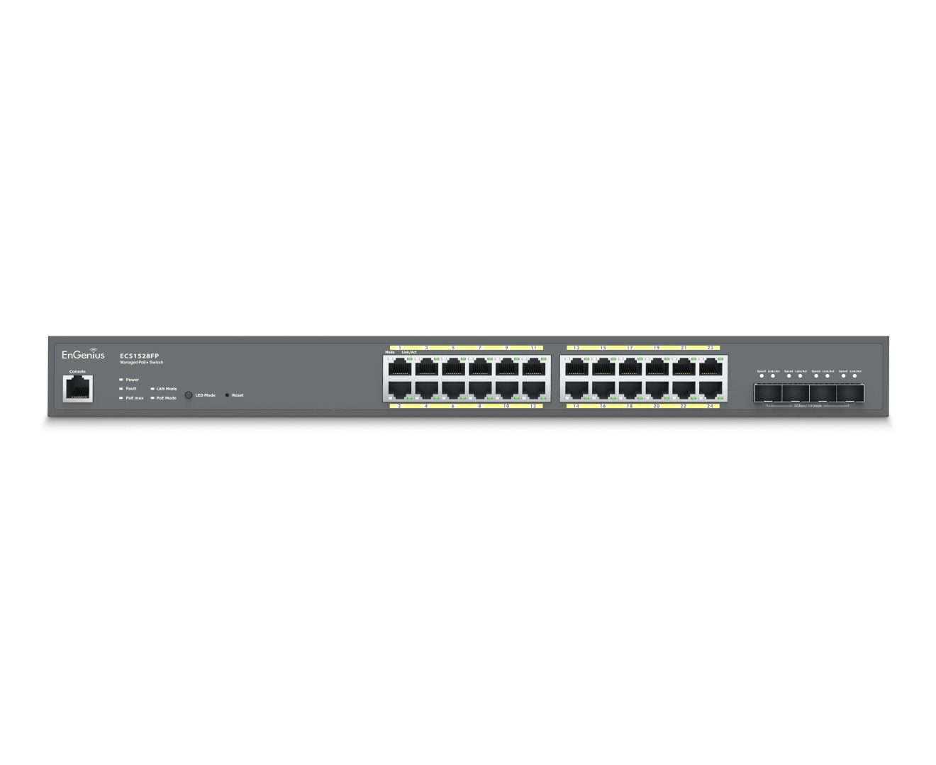 Cloud Managed 24 Port PoE+ Switch Gigabit 410W