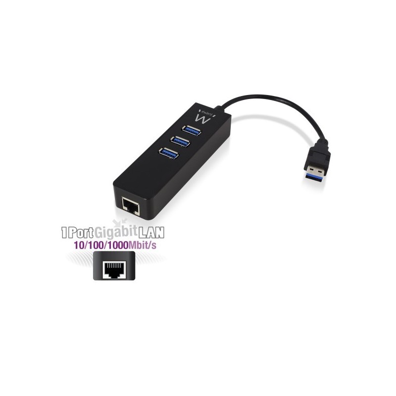 HUB EWENT USB 4X USB 3.1 PORT GIGABIT