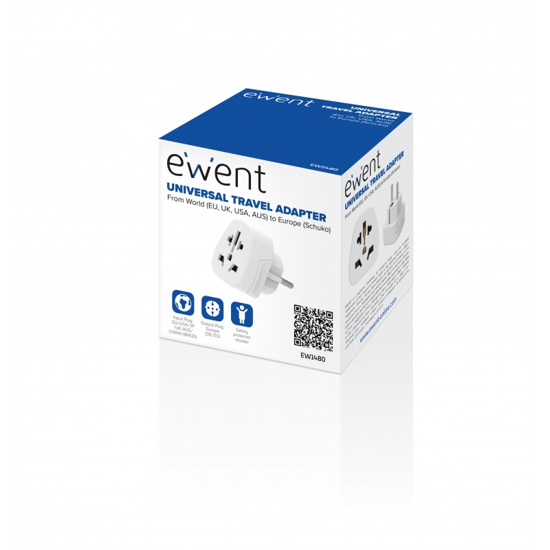 ADAPTADOR TOMADA UNIV. EWENT (EU, EUA, AUST, UK)