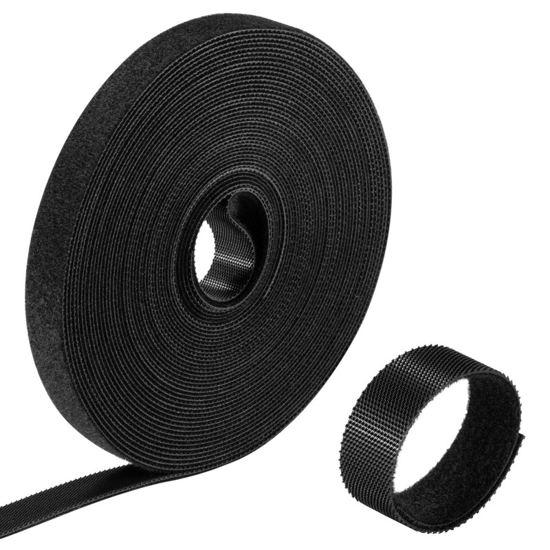 ROLO VELCRO PARA CABOS EWENT 15MMX10M PRETO