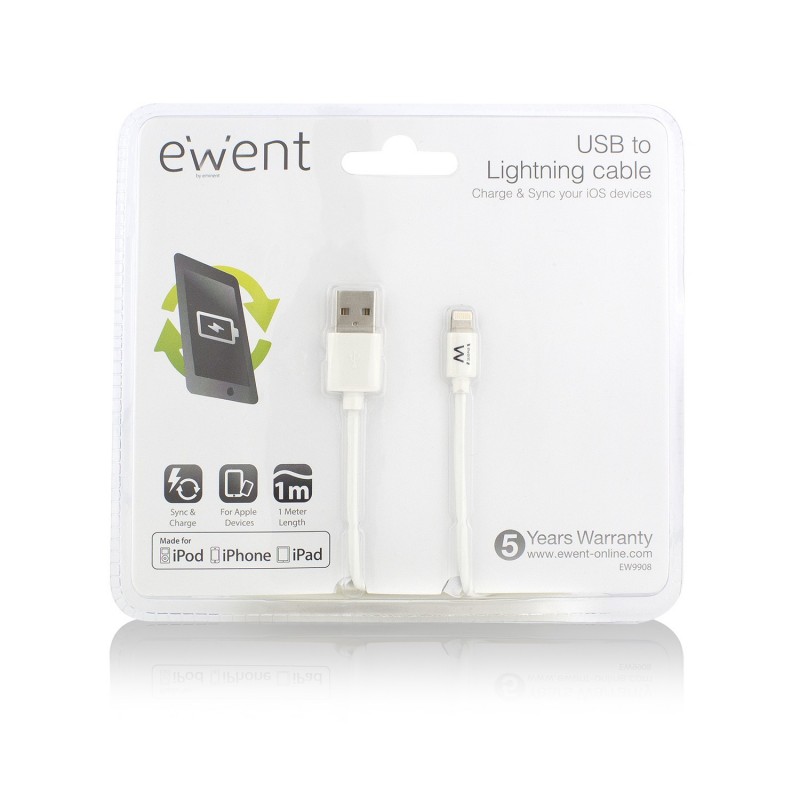 CABO USB-A PARA LIGHTNING EWENT IPHONE 1.0M