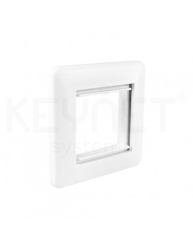 Moldura de acabamento espelho e placa individual embutir 1 tomada (45x45) Sem caixa