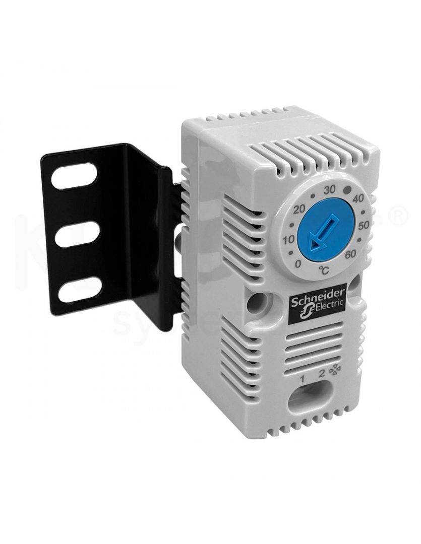 Kit termostato analógico 0-60ºC carril DIN Com Suporte para armario rack 19
