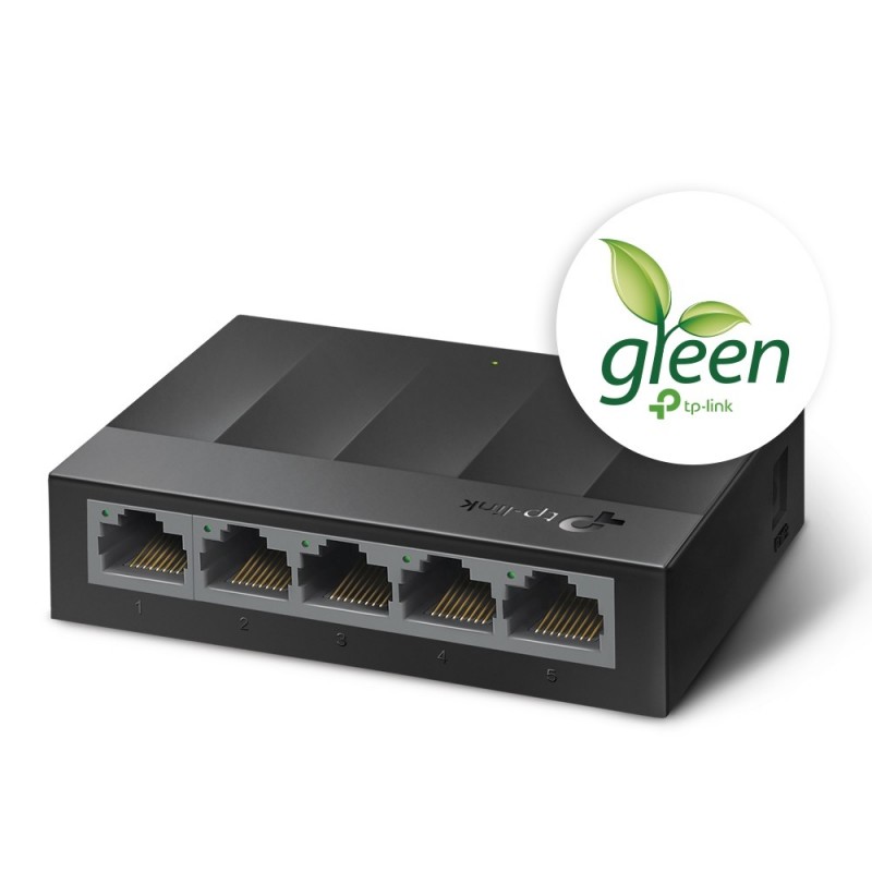 SWITCH 5 TP-LINK 10/100/1000 S/GESTÃO RJ45 DESKTOP
