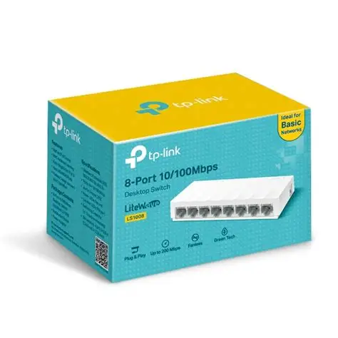 SWITCH 8 TP-LINK 10/100Mbps S/GESTÃO DESKTOP