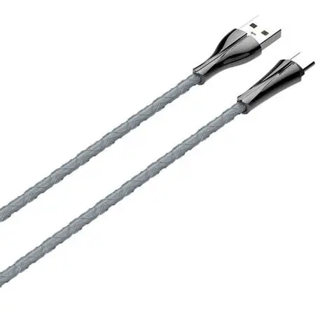 CABO LDNIO USB-A - USB-C SUPER RAPIDO 1M CINZA