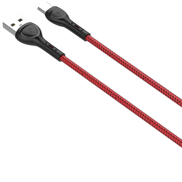 CABO LDNIO USB PARA USB-C 2M FAST CHARGING BLACK/RED