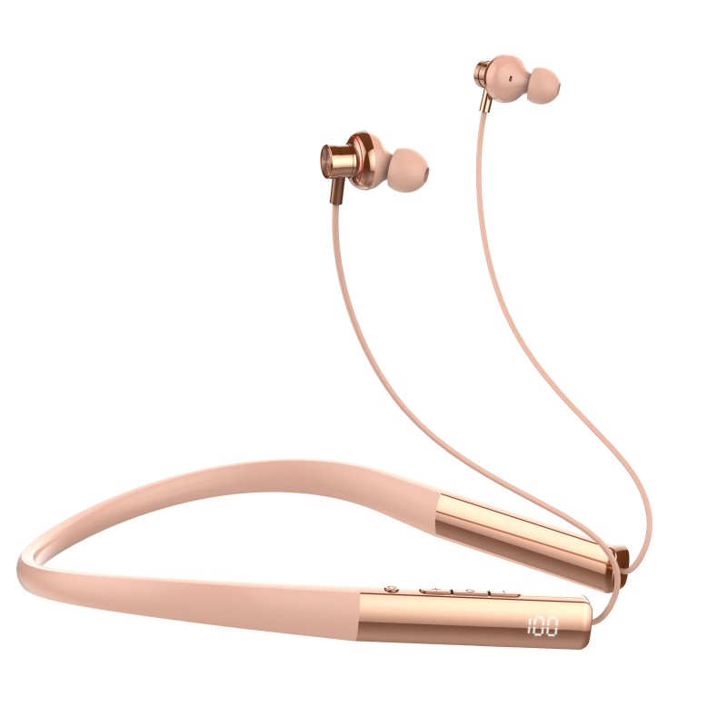 HS LDNIO NECKBAND N01 ROSA DOURADO