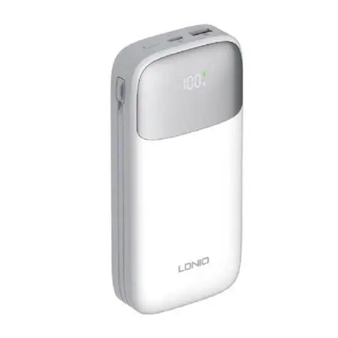 CARREGADOR POWERBANK LDNIO PQ20 22.5W 20000MAH USB-C/LIGHTNING PRETO