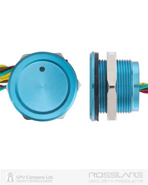 Small Metallic Piezoelectric Push Button - White