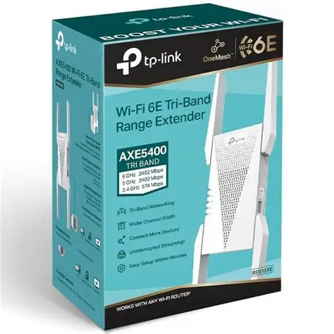 AP WIFI 6E TP-LINK RANGE EXT. AXE5400 TRI-BAND