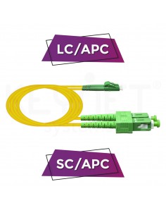 Patch Cord DX hib LC/APC-SC/APC SM A2 1,9mm LSZH-FR amarillo 2mt