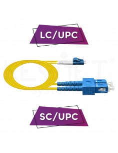 Patch Cord híbrido Monomodo SM duplex LC/UPC-SC/UPC
