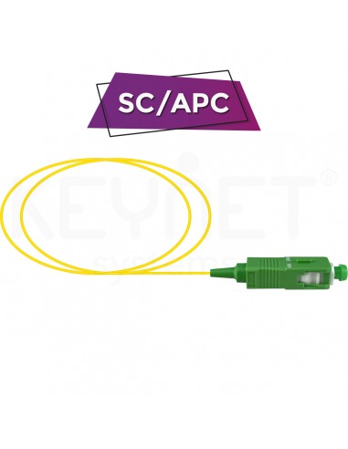 Pigtail SC/APC semi-tight SM 9/125 SM LSZH-FR 0,9mm Amarillo 1,5m