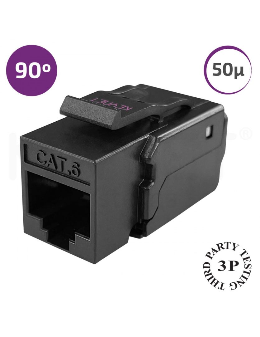 Keystone unitario Cat6 UTP 90º 50u