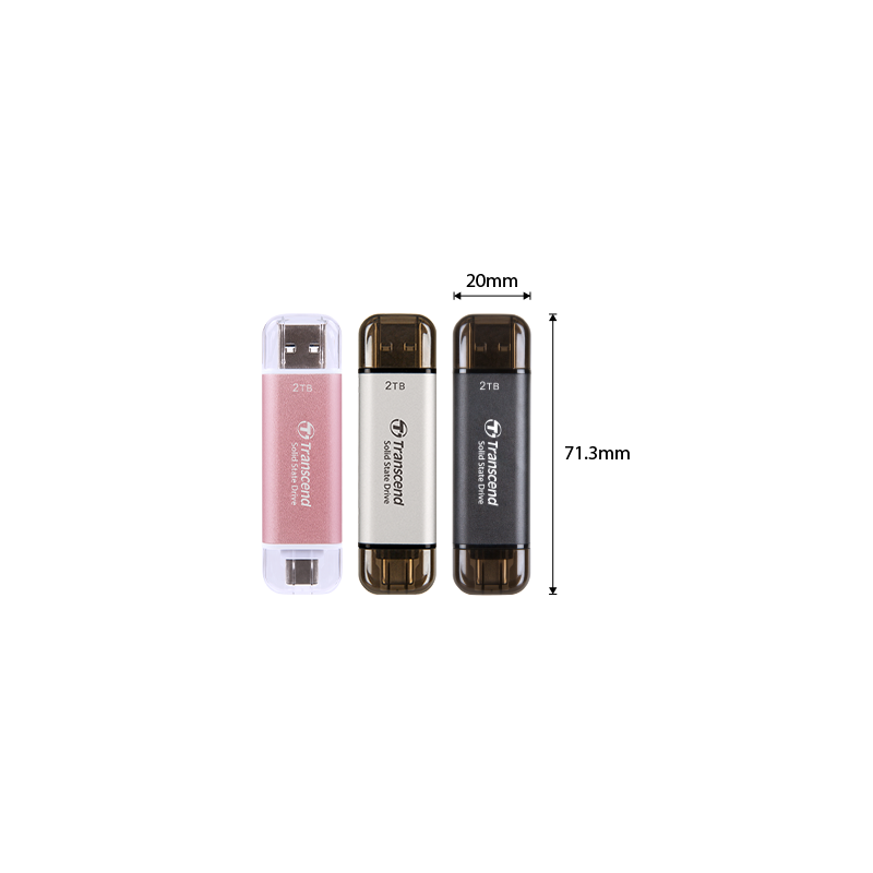 PEN DRIVE 1TB TRANSCEND ESD310P ROSA USB-C/A
