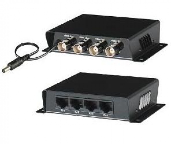 Transceiver 4 Canais Video com Alimentação e Dados