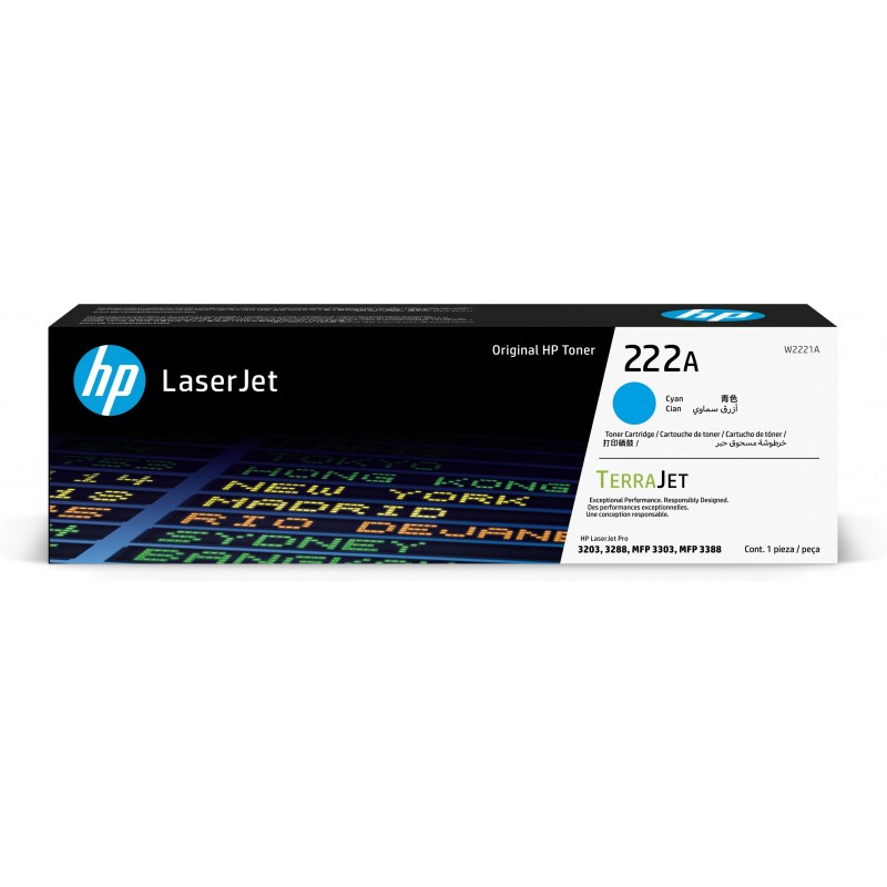 TO HP W2221A 222A CYAN LJ3203/3288/MFP3303/3388 (1,200 PAGS)