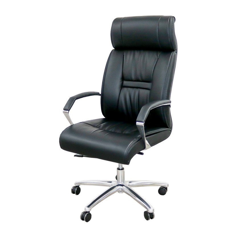 CADEIRA PU HIGH EXECUTIVE 2 NIVEIS C/ REFORÇO LOMBAR PRETO